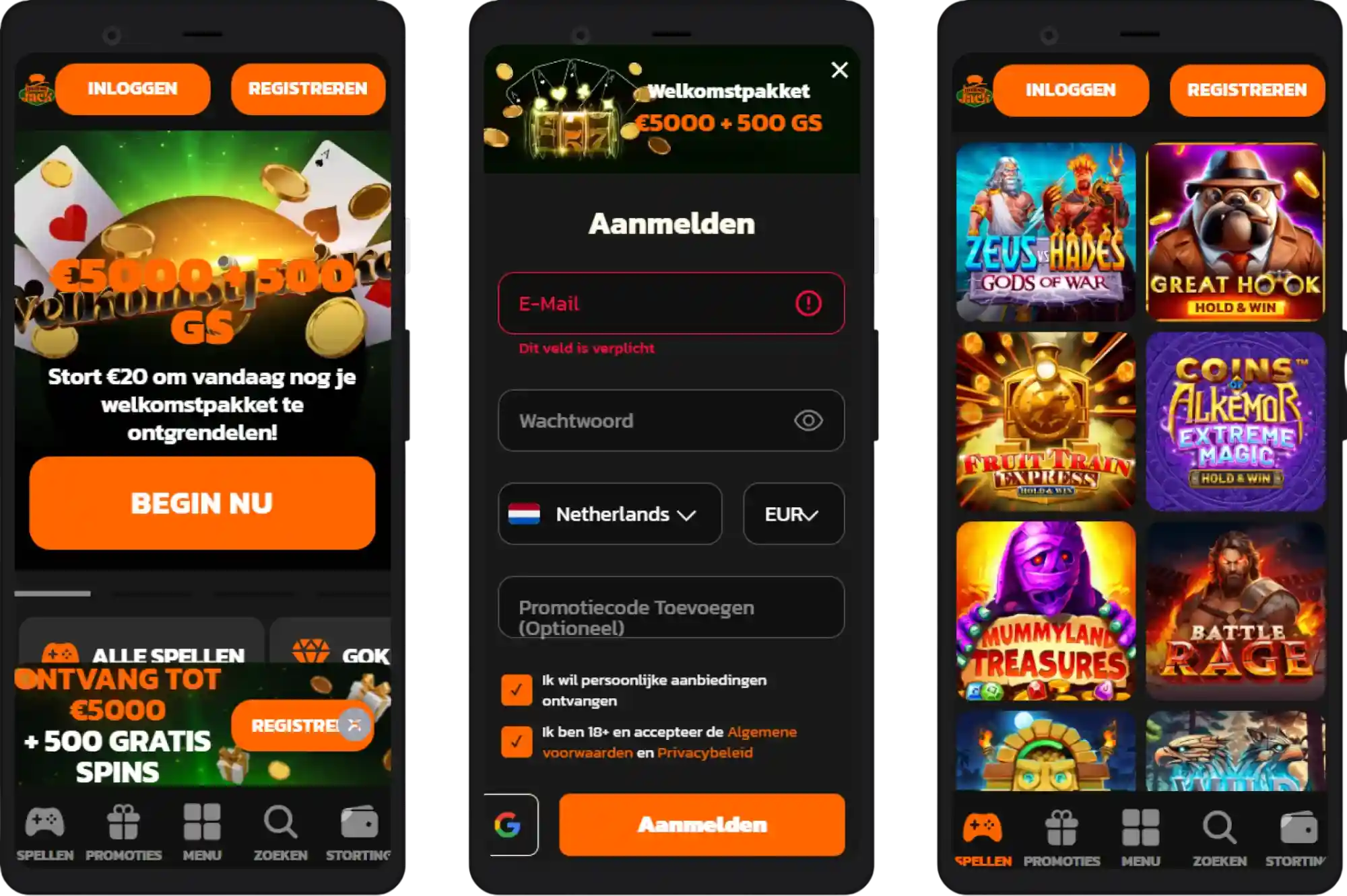 Hidden Jack Casino mobiele versie – speel slots, live casino en bonussen op je smartphone